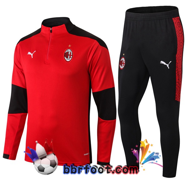 Survetement Foot AC Milan Rouge 20/21