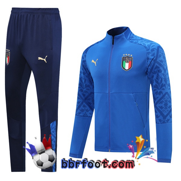 Veste Survetement Foot Italie Bleu 20/21
