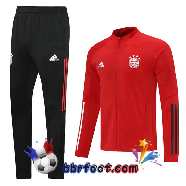 Veste Survetement Foot Bayern Munich Rouge 20/21