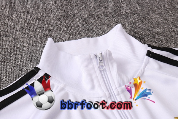 Veste Survetement Foot Juventus Blanc Noir 20/21
