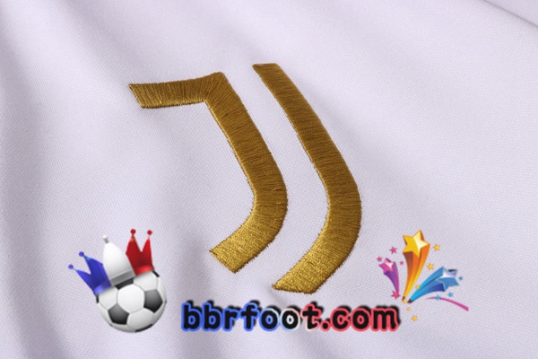 Veste Survetement Foot Juventus Blanc Noir 20/21