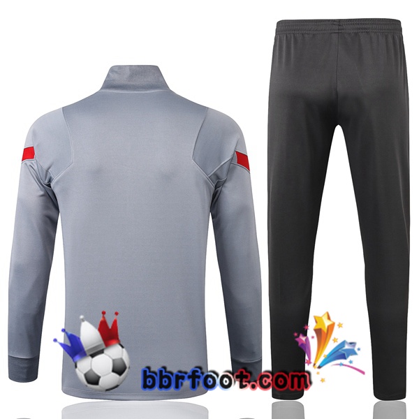 Veste Survetement Foot FC Liverpool Gris Clair 20/21