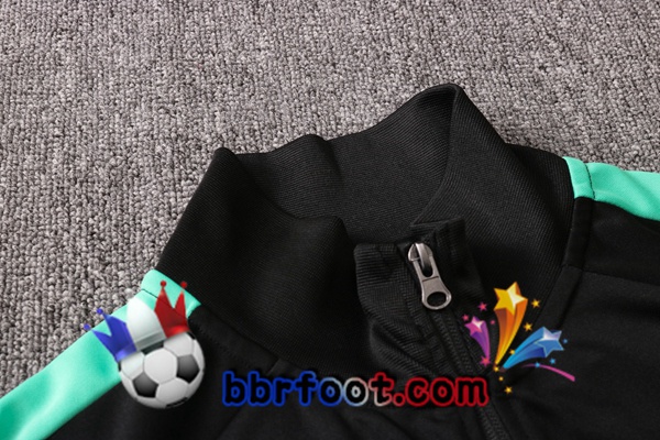 Veste Survetement Foot FC Liverpool Noir Vert Blanc 20/21