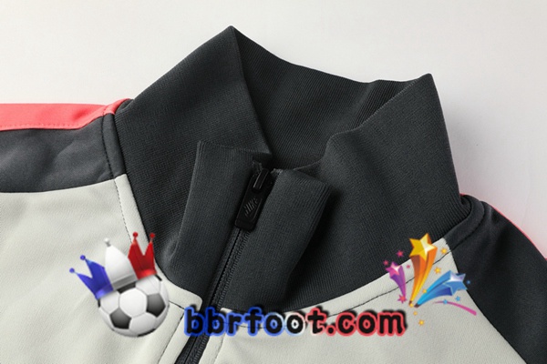 Veste Survetement Foot FC Liverpool Gris Noir 20/21