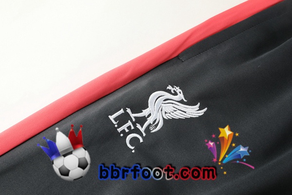 Veste Survetement Foot FC Liverpool Gris Noir 20/21