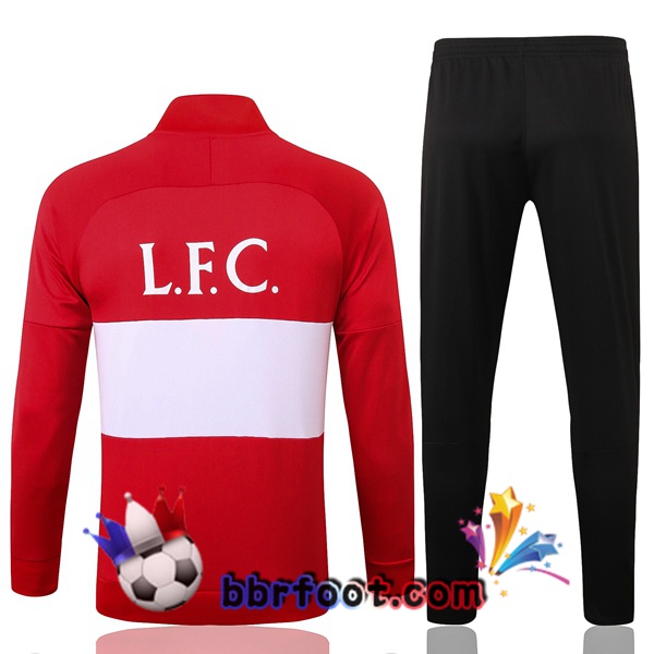 Veste Survetement Foot FC Liverpool Rouge Blanc 20/21
