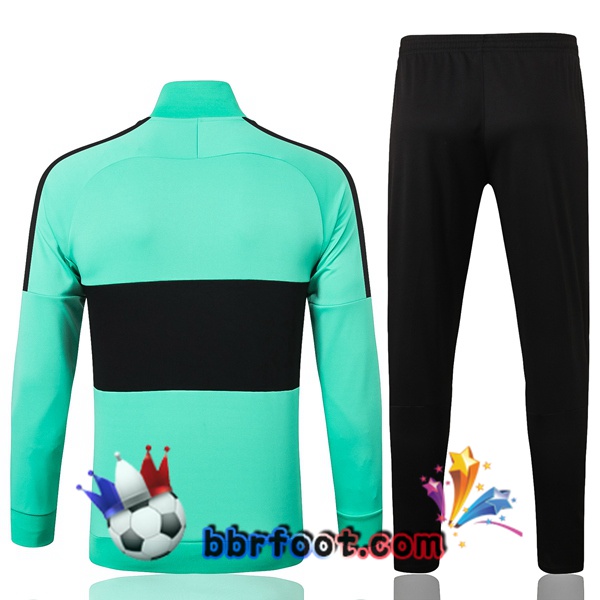 Veste Survetement Foot FC Liverpool Vert Noir 20/21