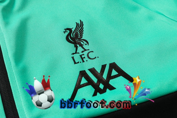 Veste Survetement Foot FC Liverpool Vert Noir 20/21