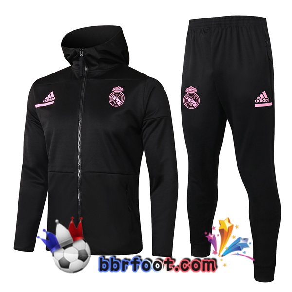 Veste A Capuche Survetement Foot Real Madrid Noir 20/21 Veste A Capuche Survetement Foot Real Madrid Noir 20/21