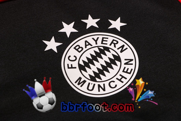 Veste A Capuche Survetement Foot Bayern Munich Noir Rouge 20/21