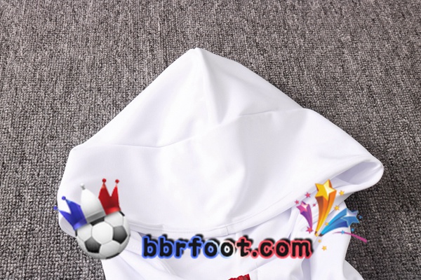 Veste A Capuche Survetement Foot Arsenal Rouge Blanc 20/21