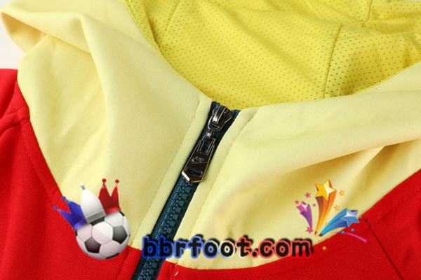 Veste A Capuche Survetement Foot Club America Bleu Royal Rouge Jaune 20/21