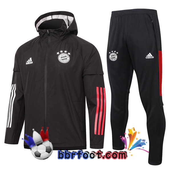 Coupe Vent Survetement Foot Bayern Munich Noir 20/21