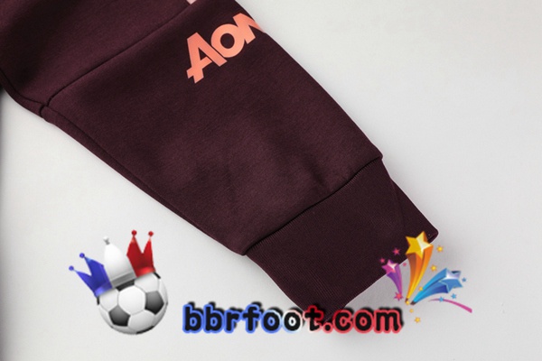 Veste A Capuche Survetement Foot Manchester United Rouge 20/21
