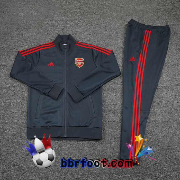 Veste Survetement Foot Arsenal Gris 20/21