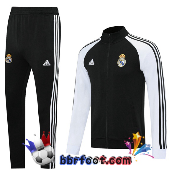 Veste Survetement Foot Real Madrid Noir 20/21
