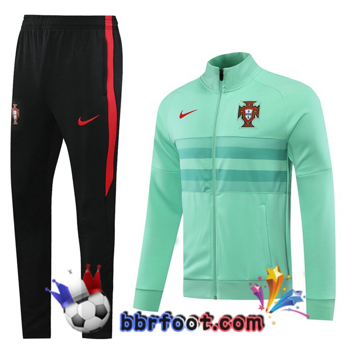 Veste Survetement Foot Portugal Vert 20/21