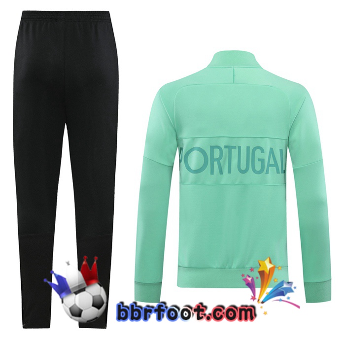 Veste Survetement Foot Portugal Vert 20/21