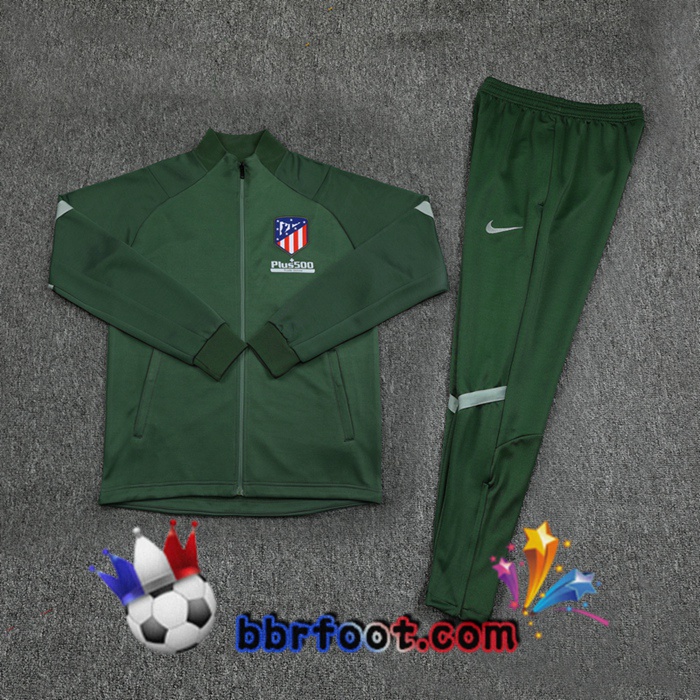 Veste Survetement Foot Atletico Madrid Vert 20/21