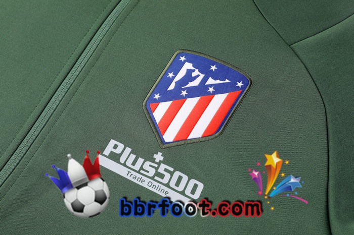 Veste Survetement Foot Atletico Madrid Vert 20/21