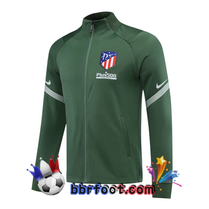 Veste Survetement Foot Atletico Madrid Vert 20/21