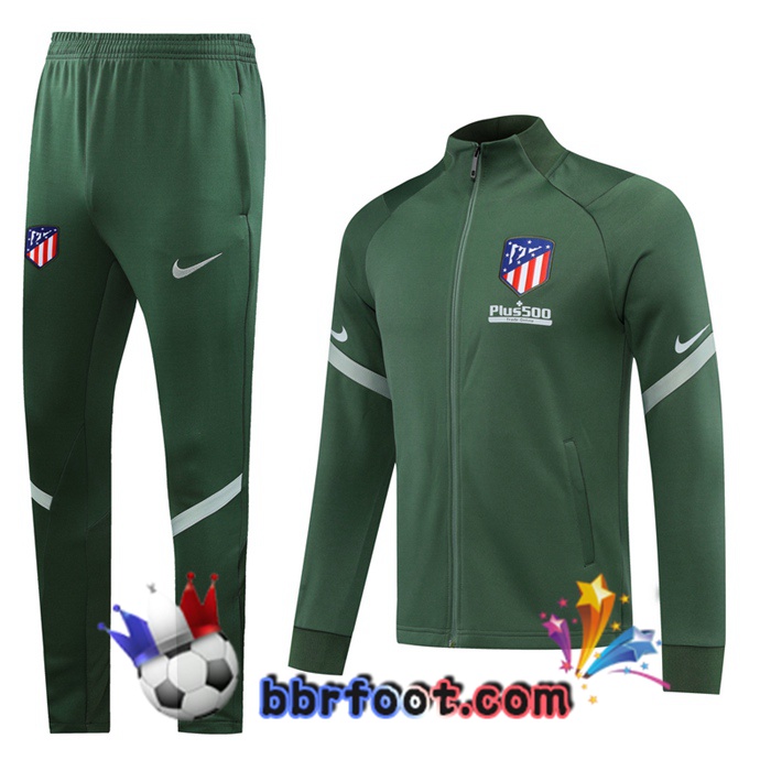 Veste Survetement Foot Atletico Madrid Vert 20/21