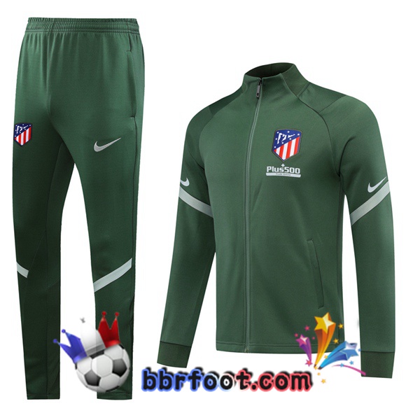 Veste Survetement Foot Atletico Madrid Vert 20/21
