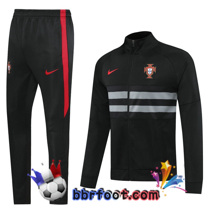 Veste Survetement Foot Portugal Noir 20/21