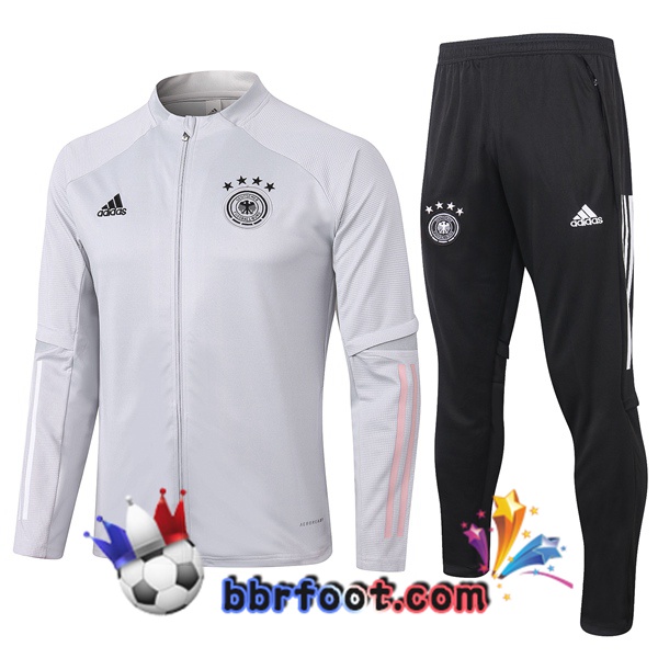Veste Survetement Foot Allemagne Gris Clair 20/21