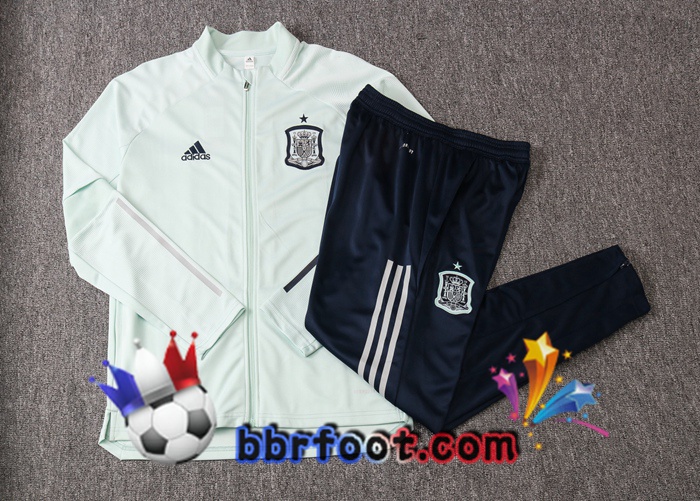 Veste Survetement Foot Espagne Vert 20/21