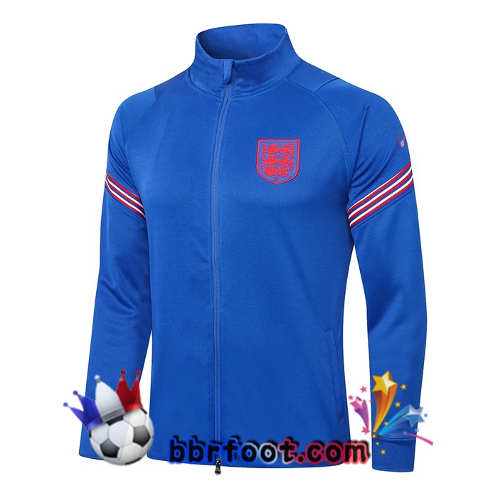 Veste Survetement Foot Angleterre Bleu 20/21