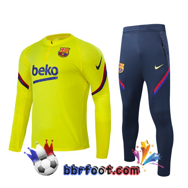 Survetement Foot FC Barcelone Jaune 20/21
