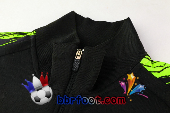 Veste Survetement Foot Atletico Madrid Noir Vert 20/21
