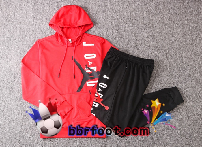 Veste A Capuche Survetement Foot Pairis PSG Jordan Rouge 20/21