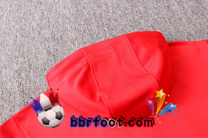 Veste A Capuche Survetement Foot Pairis PSG Jordan Rouge 20/21