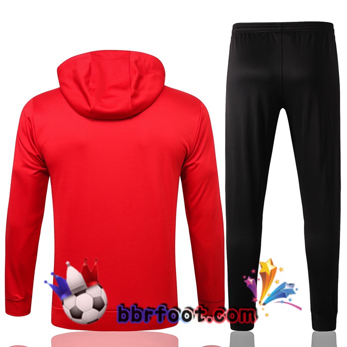 Veste A Capuche Survetement Foot Pairis PSG Jordan Rouge 20/21