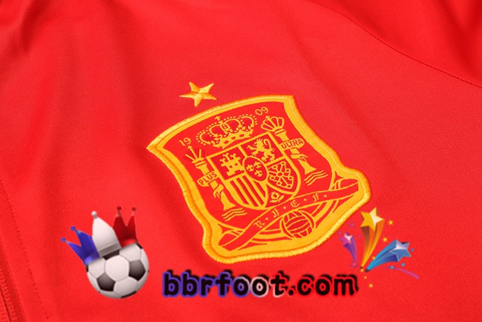 Veste Survetement Foot Espagne Rouge 20/21