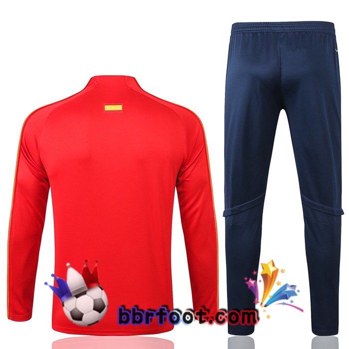 Veste Survetement Foot Espagne Rouge 20/21