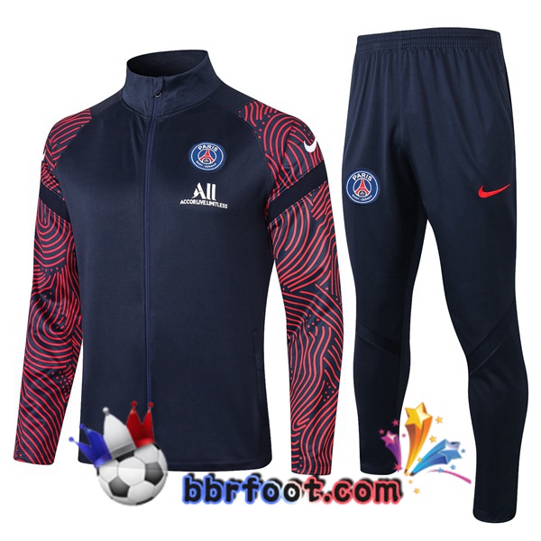 Veste Survetement Foot Pairis PSG Bleu 20/21