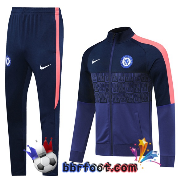 Veste Survetement Foot FC Chelsea Bleu 20/21