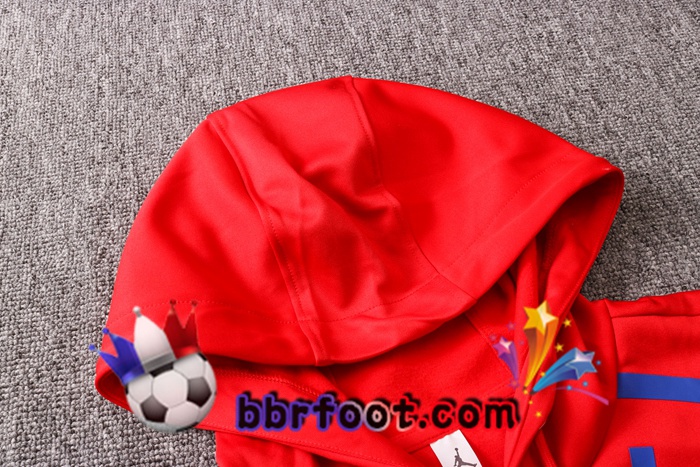 Veste A Capuche Survetement Foot Pairis PSG Jordan Rouge 20/21