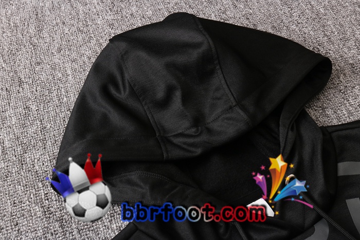 Veste A Capuche Survetement Foot Pairis PSG Jordan Noir 20/21