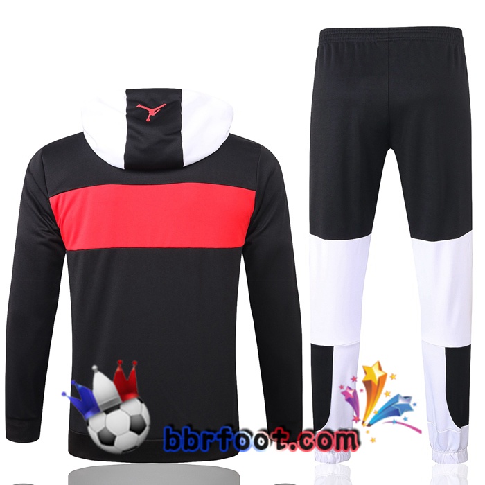 Veste A Capuche Survetement Foot Pairis PSG Jordan Noir 20/21
