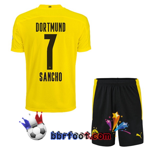 Maillot Foot Dortmund BVB (Sancho 7) Enfants Domicile 20/21
