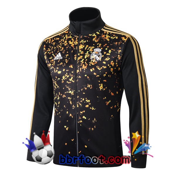 Veste Foot Real Madrid Noir Jaune 20/21