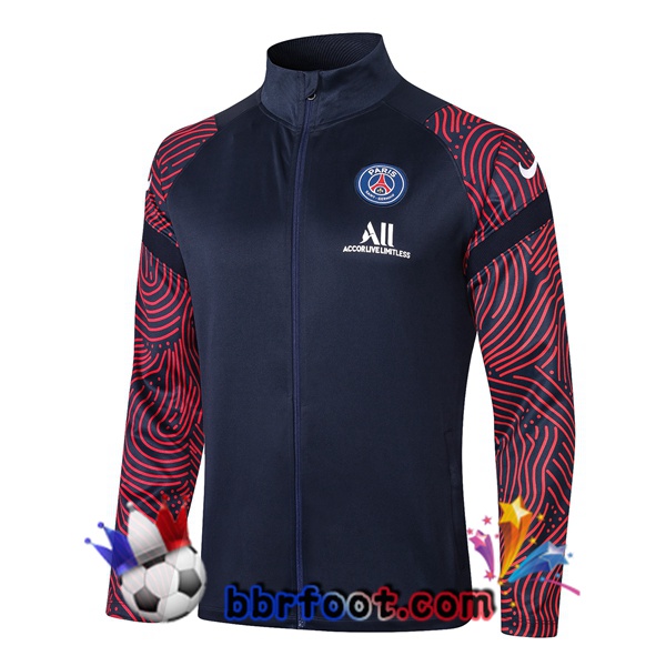 Veste Foot Paris PSG Bleu Royal 20/21