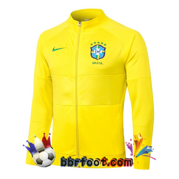 Veste Foot Bresil Jaune 20/21