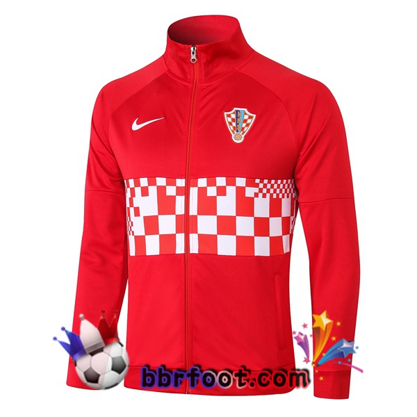 Veste Foot Croatie Rouge 20/21