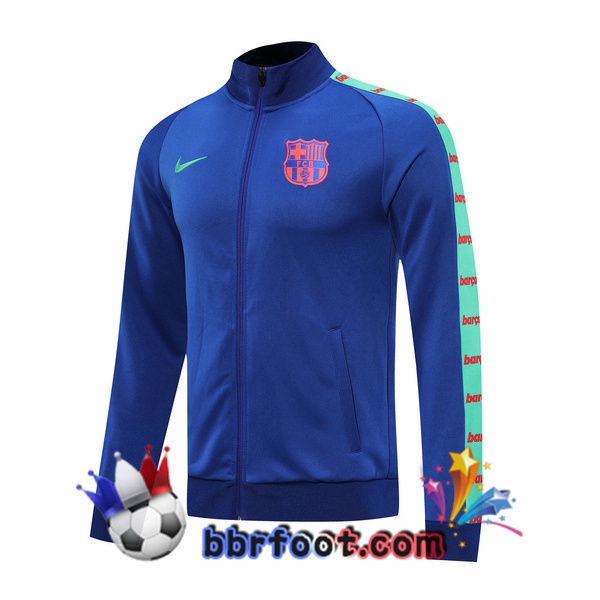 Veste Foot FC Barcelone Bleu Vert 20/21
