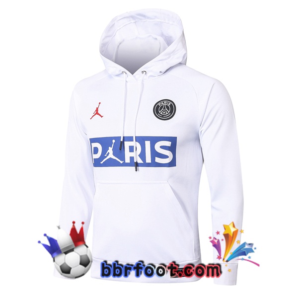 Veste A Capuche JORDAN Paris PSG Blanc 20/21